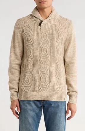 Weatherproof Marl Cable Stitch Sweater in Khaki Heather at Nordstrom Rack, Size X-Large R