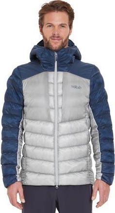 RAB Cirrus Ultra Hooded Jacket - Mens in Tempest Blue/light Zinc at Nordstrom, Size Xx-Large