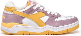 Diadora White Lilac Leather B.560 Sneakers