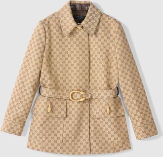 Gucci GG Cotton Canvas Fabric Coat, Ready-to-wear