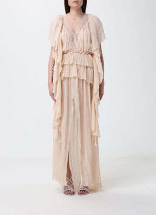 Blumarine Abito lungo in georgette pliss&egrave;