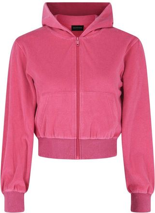 Balenciaga Cropped Rhinestone Tracksuit Jacket