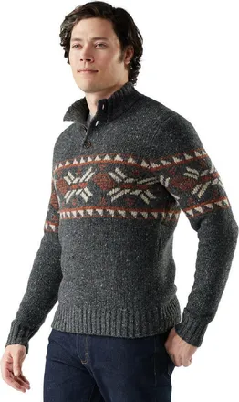 Smartwool Mens Heavy Henley Sweater Gray S