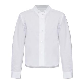 Emporio Armani Shirts, female, White, Size: XS Cotton Poplin Shirt
