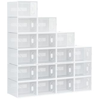 HOMCOM Armario modular 28x36x21 cm 18 unidad transparente