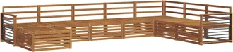 vidaXL Conjunto De Sof&aacute;s De Exterior 8 Uds. Natural Vidaxl
