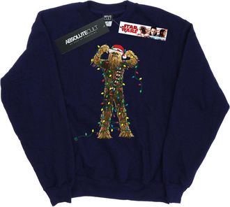 Star Wars Heren Chewbacca Kerstverlichting Sweatshirt (Marineblauw)
