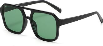 Generic Mens Large Frame Outdoor Sunglasses Commuter Womens Vacation Sun Glasses(Green)