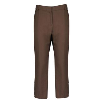 Iro Cropped Broeken - Dames - Vrijetijds broeken - Bruin - S - Katoen - Broeken