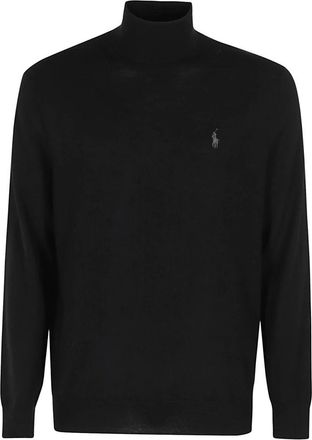 Polo Ralph Lauren Zwarte trui met lange mouwen en logo - Heren - Coltruien - Zwart - XL - Truien & Vesten