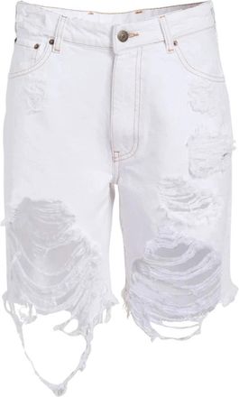 SER.O.YA Witte Distressed Denim Shorts - Dames - Denim shorts - Wit - W23 - Denim - Korte Broeken