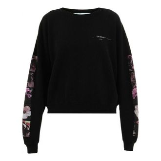 Off-white (WMNS) Off-White Loose Flowers Printing Black OWBA047S19D970791088