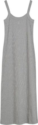 By Malene Birger Kleedjes, Dames, Grijs, S, Katoen, Grijze Maxi Jurk Minimalistische Stijl