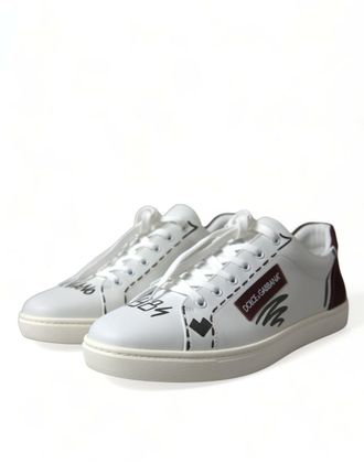 Dolce & Gabbana Calf Leather Logo Sneaker - White