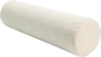 OEM Coj&iacute;n Cil&iacute;ndrico De Lino Para Cabeza, Espalda, Piernas O Yoga, Color Beige, 20x50 Cm