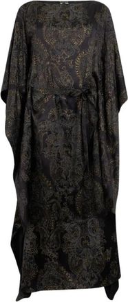 Roberto Cavalli Ornamental Print Dress - Dames - Avondkleed - Zwart - XL - Kleedjes