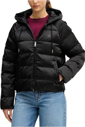 Calvin Klein Jeans Dames, Jassen, Zwart, Maat: L Nylon