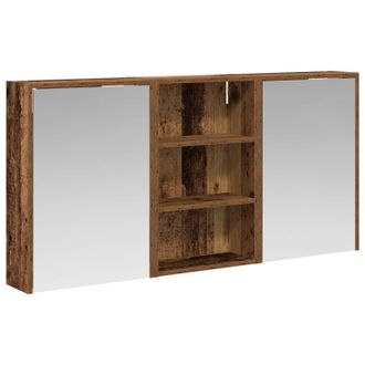 vidaXL Juego De Muebles De Ba&ntilde;o Con Estante 3 Pcs 126 X 16 X 62.5 Cm Vidaxl