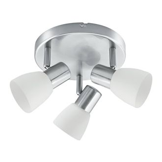 Netlighting SPOT 3 Light Adjustable Spotlight Clusters Nickel 21x13cm in Grey | Size: 21x13 cm
