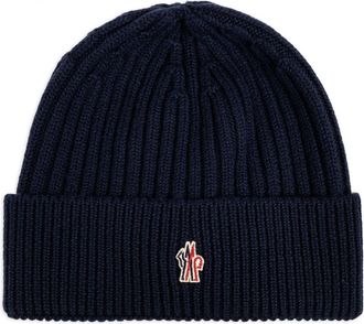 Moncler CLASSIC WOOL LOGO HAT Size: OS, colour: NAVY
