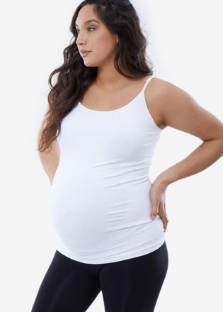 Ingrid & Isabel Cooling Seamless Support Maternity Cami in White at Nordstrom, Size Small