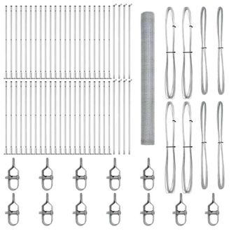 Berkfield Home Hexagon Fence 1.6x100 m Galvanised Steel in Silver
