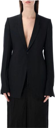 Rick Owens Extreme Soft Blazer - Dames - Blazers - Zwart - M - Katoen - Jassen