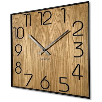 OEM Reloj De Pared De Madera Cuadrado De 40 Cm