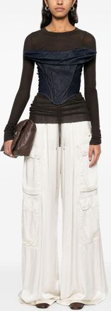 Rick Owens Womens Cargo Belas Trousers - Ivory - Size EU 38 (Womens)