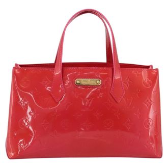 Louis Vuitton Wilshire Monogram Vernis Pink Patent_Leather Handbag (Pre-Owned)