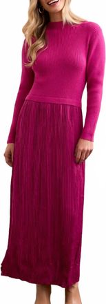 Tribal Twofer Lined Maxi Dress In Pink Flambe