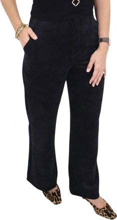 Current Air Corduroy Cropped Flare Trousers In Black