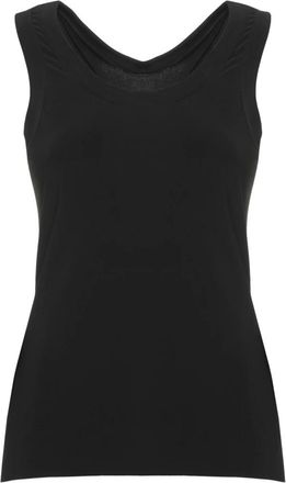 Norma Kamali Nklife Racer Tee - Dames - Tops zonder mouwen - Zwart - S - Polyester - Tops