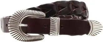 Golden Goose Dark Brown Textured Belt