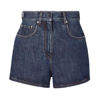 Fendi Flared Five-Pocket Shorts - Dames - Denim shorts - Blauw - S - Katoen - Korte Broeken