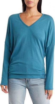 Go Couture V-Neck Dolman Sleeve Sweater in Skydiver at Nordstrom Rack, Size X-Large