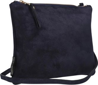 Fred De La Bretoniere Tassen, Dames, Blauw, ONE Size, Leer, Bregje Crossbody Nubuk Leer