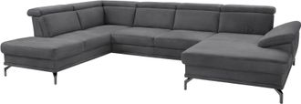 Sit&more Wohnlandschaft »Scorpio U-Form« inklusive Sitztiefenverstellung, mit Kopf- und Armteilverstellung