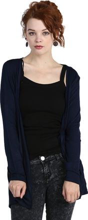 Crazy Girls Womens Long Sleeve Boyfriend Cardigan, Navy, 3XL (UK 24-26)