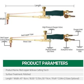 OEM Soplete De Corte De Alta Resistencia, Herramienta De Corte De Ox&iacute;geno Y Acetileno, Para Uso Industrial, Soplete De Soldadura A Gas (cobre Rojo Y Lat&oacute;n