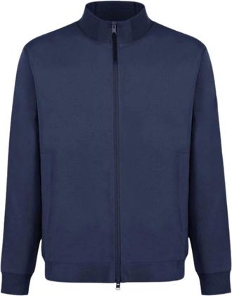 People of Shibuya Saku Full-zip Stand-collar Sweatshirt Pf 722 - Heren - Vesten met rits - Blauw - L - Katoen - Hoodies & sweatvesten