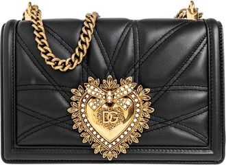 Dolce & Gabbana Medium Devotion Bag - Dames - Schoudertassen - Zwart - ONE Size - Tassen