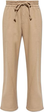 Dolce & Gabbana Wijde sweatpants - Heren - Sweatpants - Beige - L - Katoen - Broeken