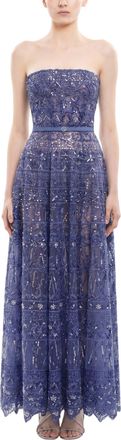 Saiid Kobeisy Strapless Beaded Tulle Dress