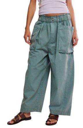 Free People Costa Straight Leg Harem Pants in Stormy Sea at Nordstrom, Size X-Small