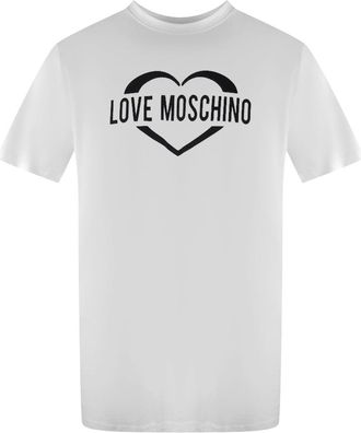 Moschino Love Moschino T-shirt Met Opvallend Hartlogo In Wit