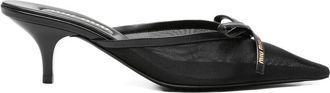Miu Miu Bow-detail Pointed-toe Mules