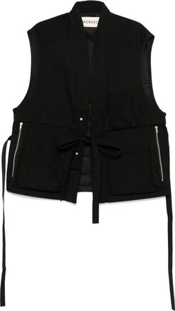 Mordecai panelled vest - Black
