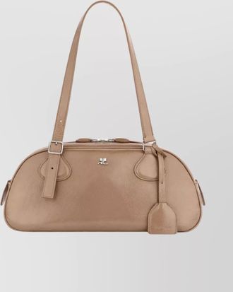 Courr&egrave;ges structured shoulder bag adjustable straps