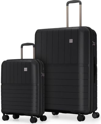 Bugatti Bridgetown 2 Piece Hardside Luggage Set with TSA Lock in Black at Nordstrom, Size Medium
